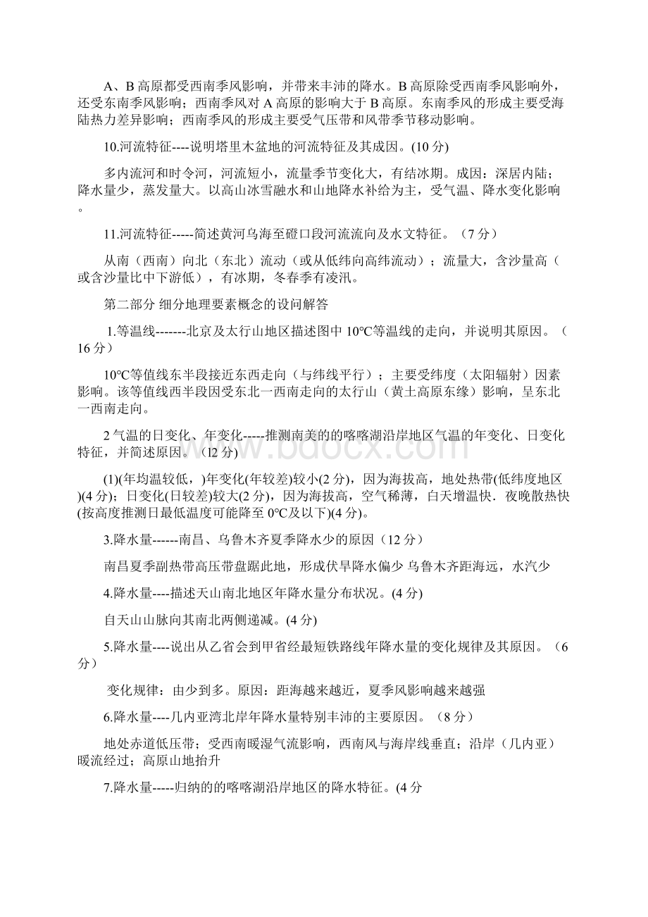 六年全国高考地理主观题设问解答集锦.docx_第2页