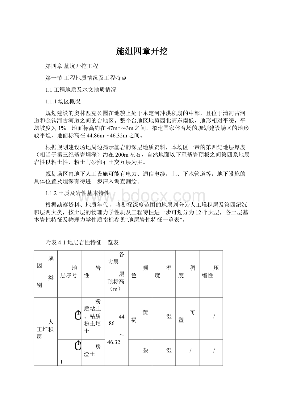 施组四章开挖.docx