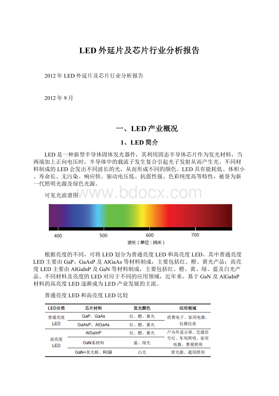 LED外延片及芯片行业分析报告Word文档格式.docx_第1页