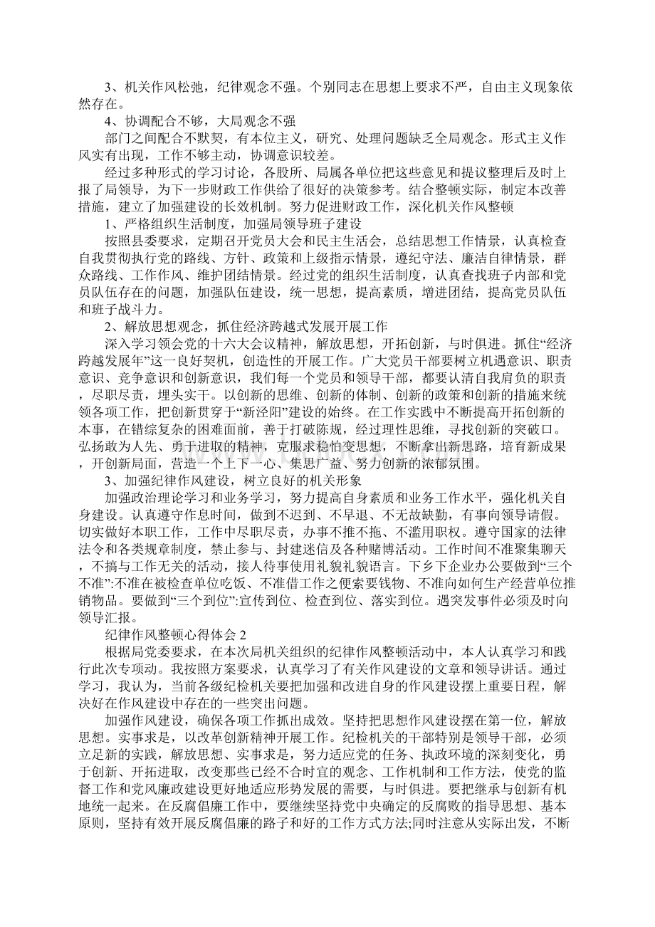 纪律作风整顿心得体会教育心得优秀范文5篇.docx_第3页