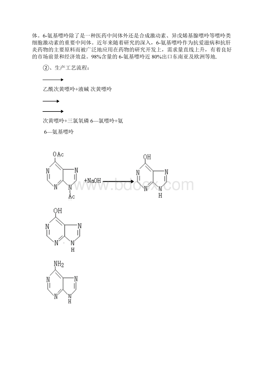 年产100T6氨基嘌呤200T噻二唑酮和100T26二氯4三氟甲基苯胺项目可行性发展研究报告Word格式.docx_第3页