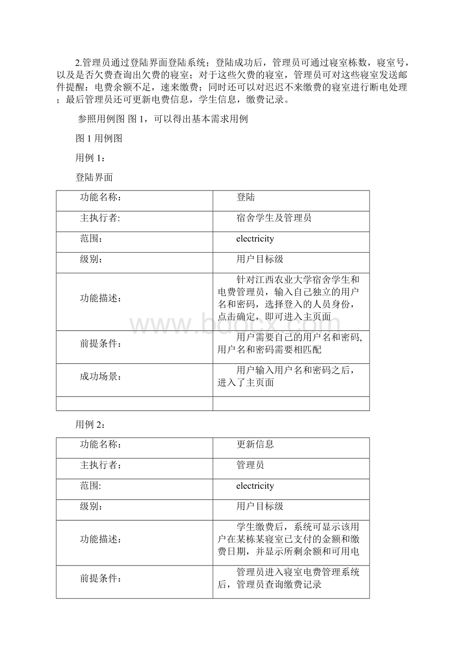 宿舍电费管理系统《需求说明书》Word文件下载.docx_第3页