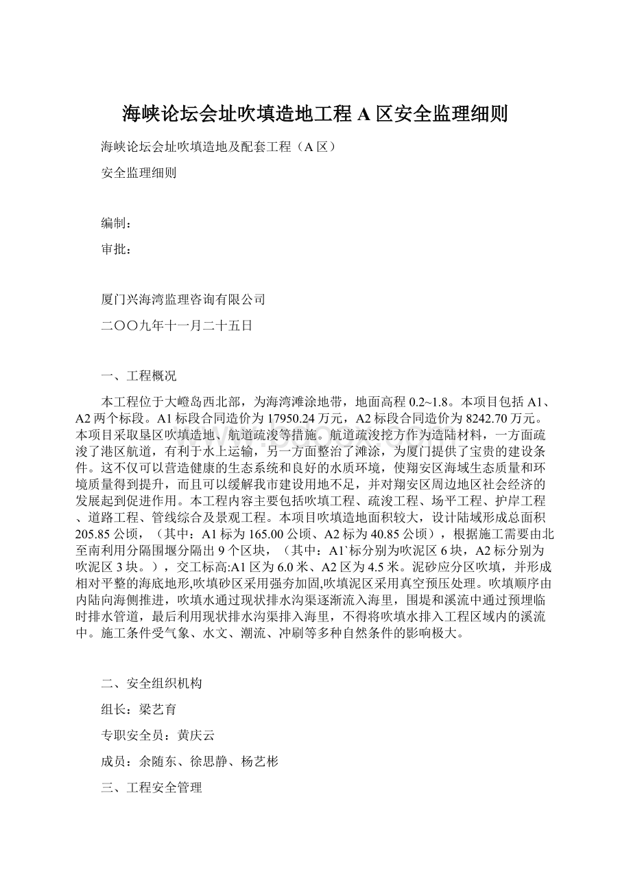 海峡论坛会址吹填造地工程A区安全监理细则.docx