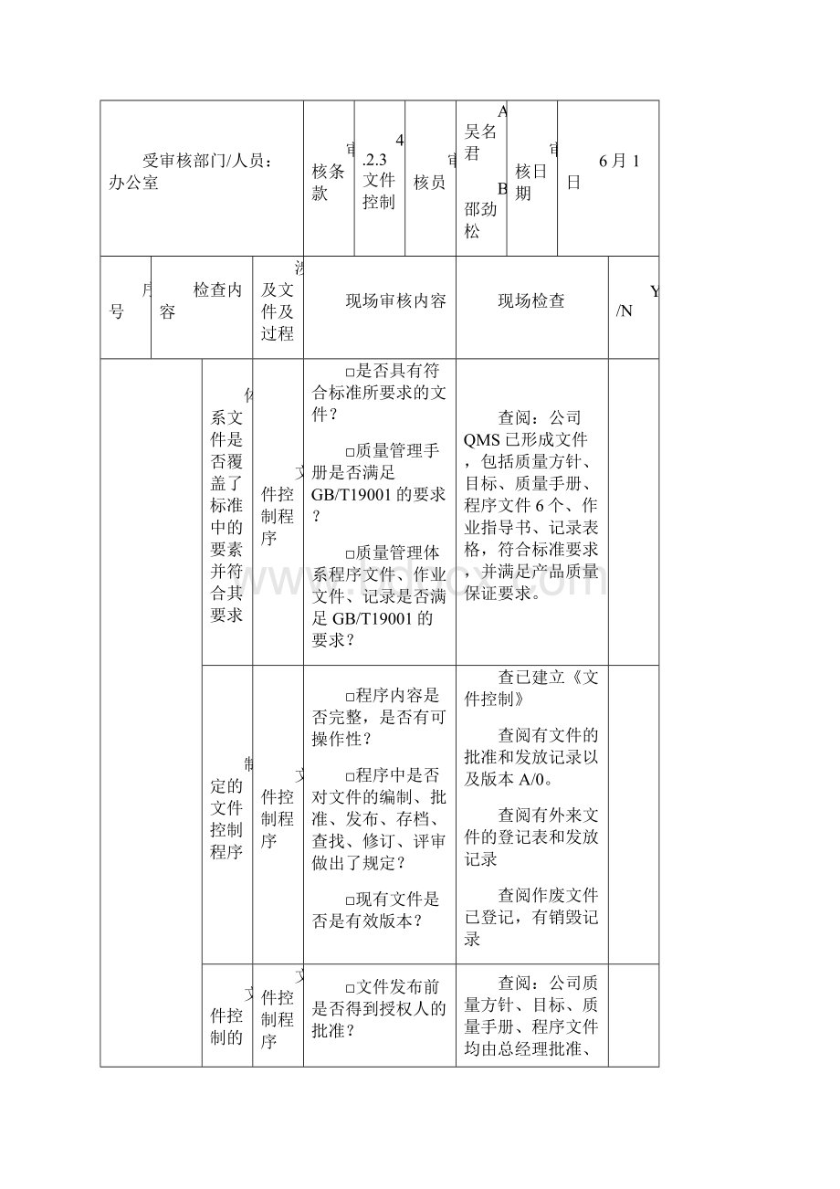 9001 内部审核检查表.docx_第3页