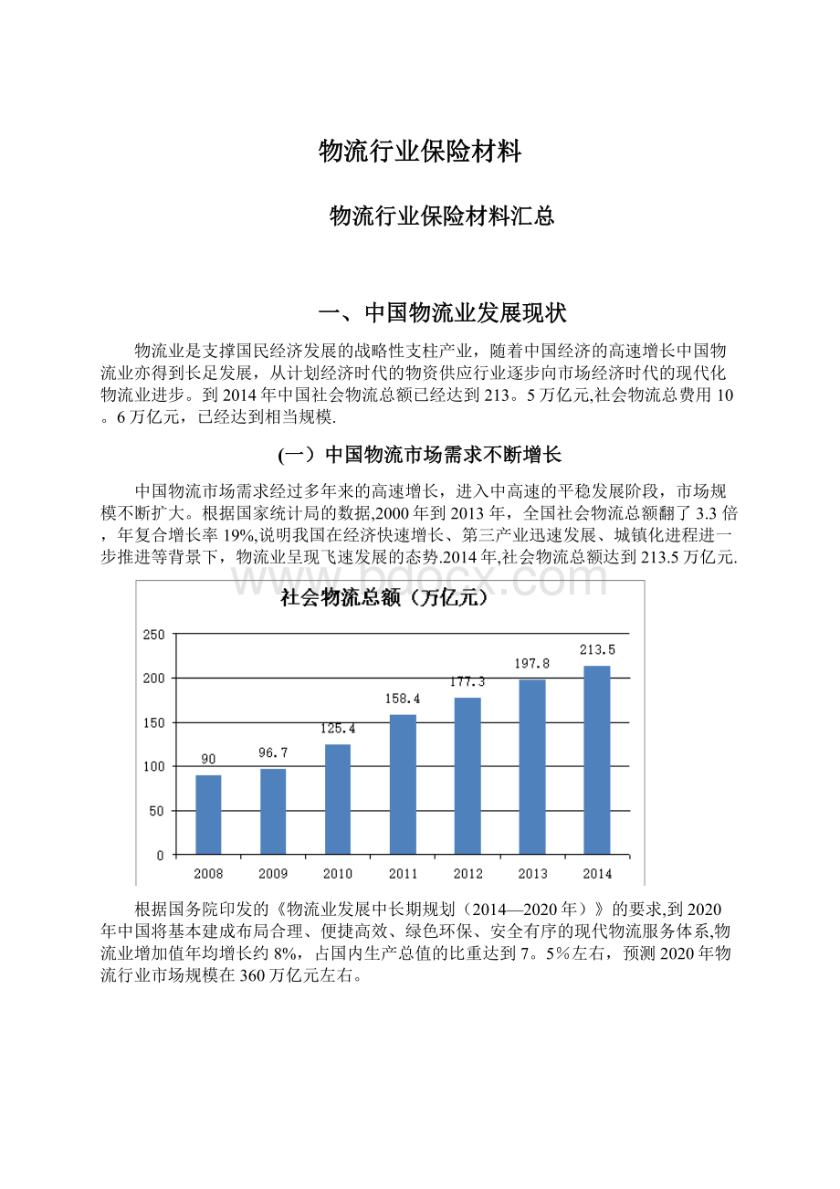 物流行业保险材料Word文档下载推荐.docx_第1页