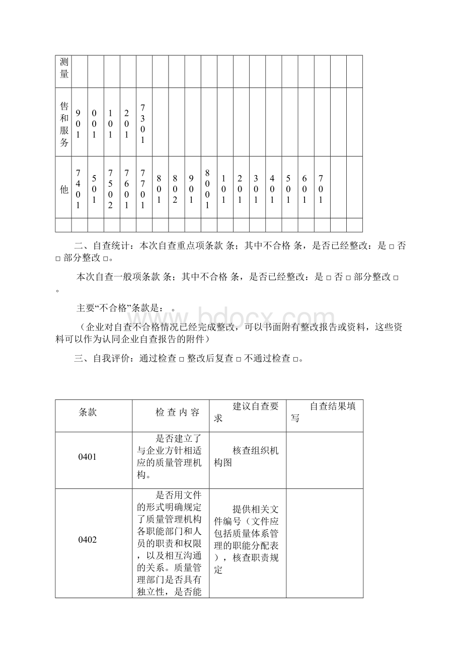 无菌医疗器械生产质量体系考核自查表.docx_第3页