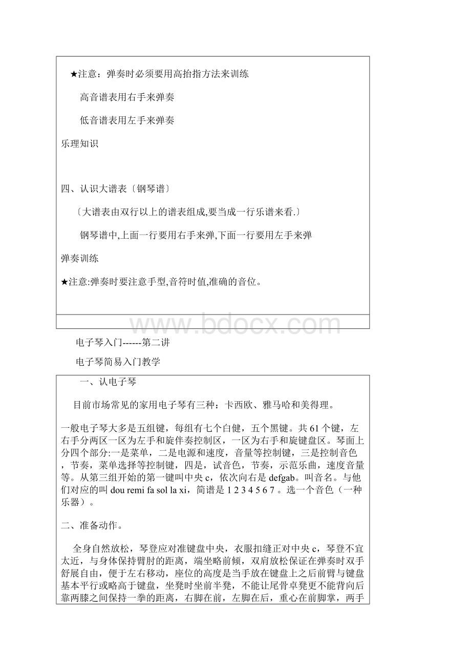 电子琴入门教案Word文档格式.docx_第2页