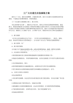 工厂火灾逃生应急演练方案.docx