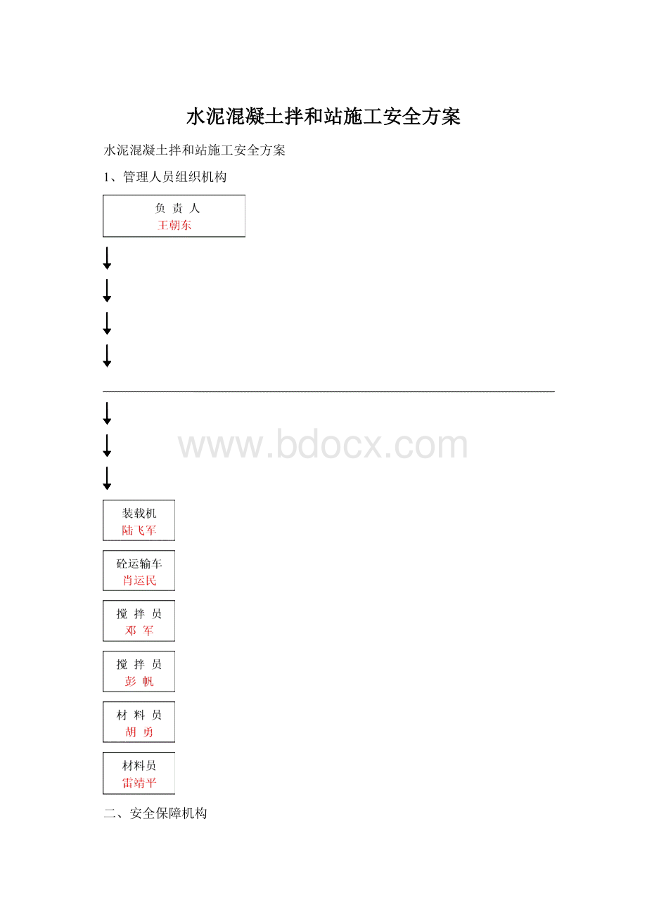 水泥混凝土拌和站施工安全方案.docx_第1页