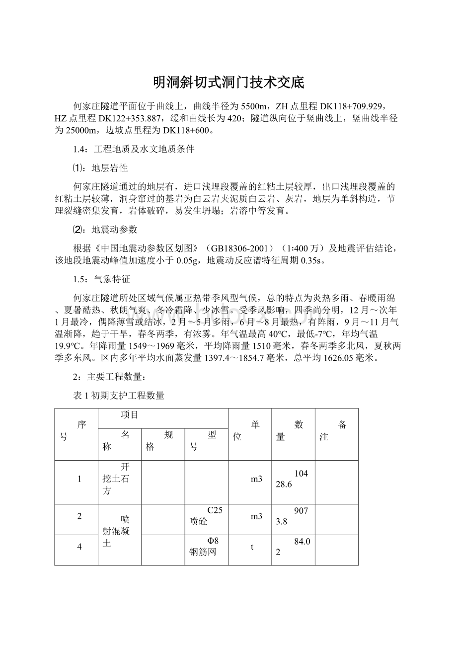 明洞斜切式洞门技术交底.docx