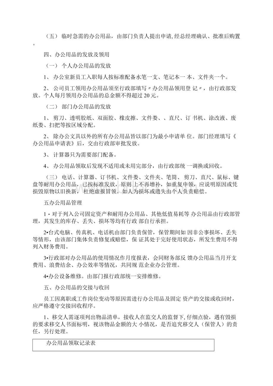 办公用品及耗材管理制度.docx_第2页