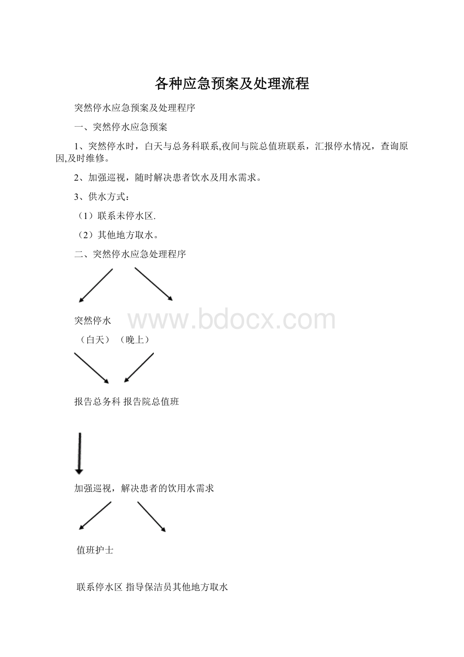 各种应急预案及处理流程文档格式.docx_第1页