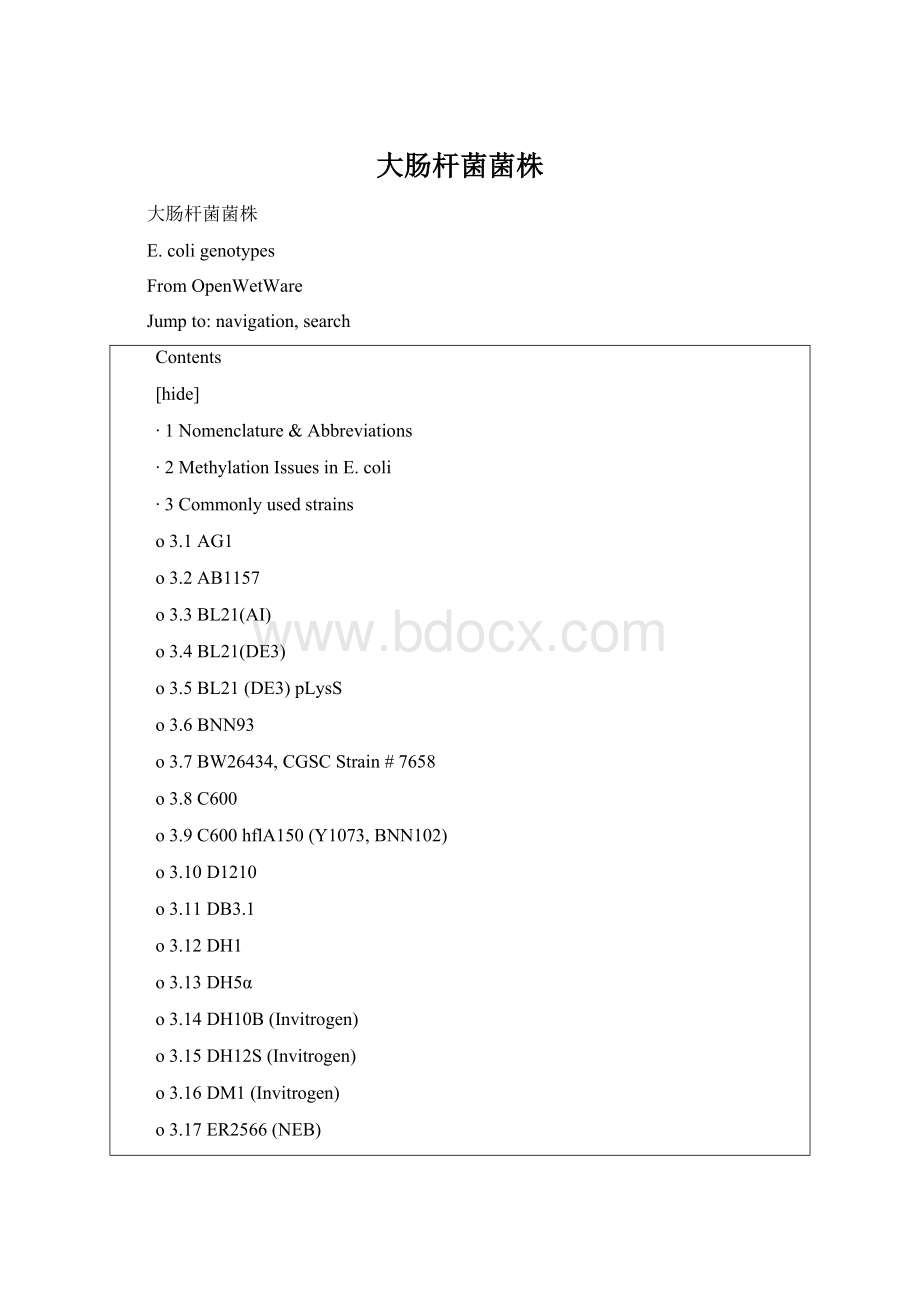 大肠杆菌菌株.docx_第1页