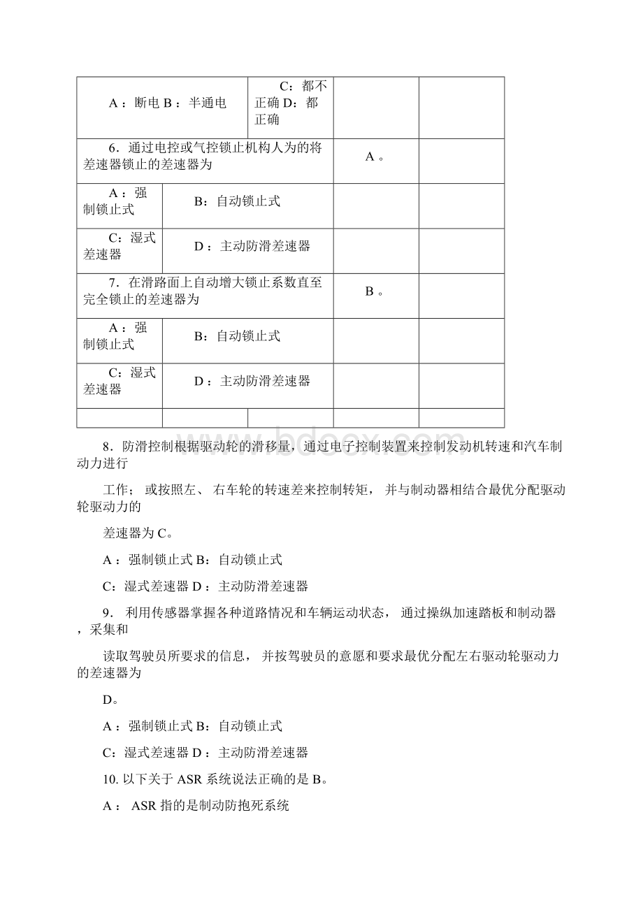 底盘电控试题库有答案.docx_第2页