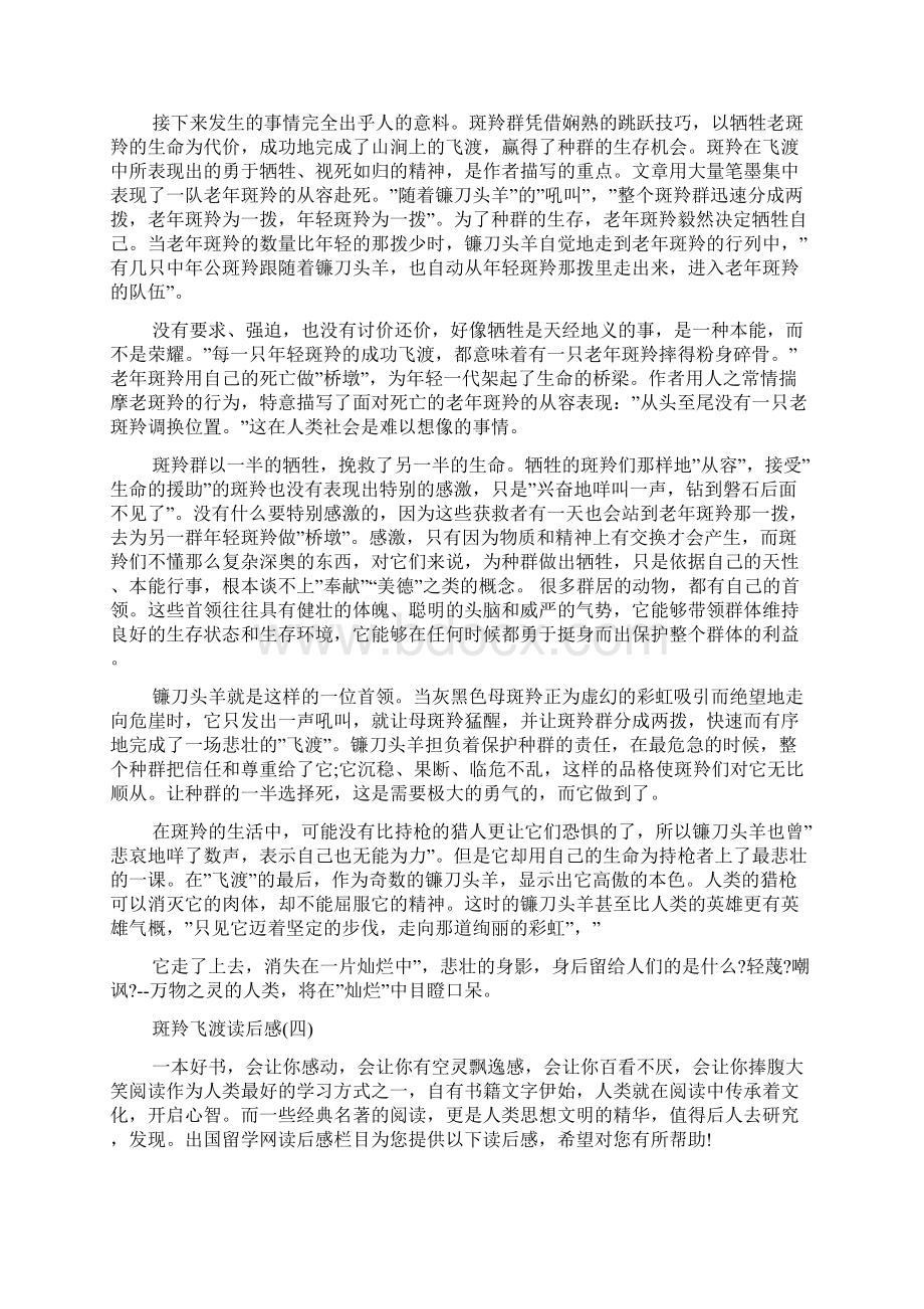 推荐的经典文章斑羚飞渡读后感800字.docx_第3页