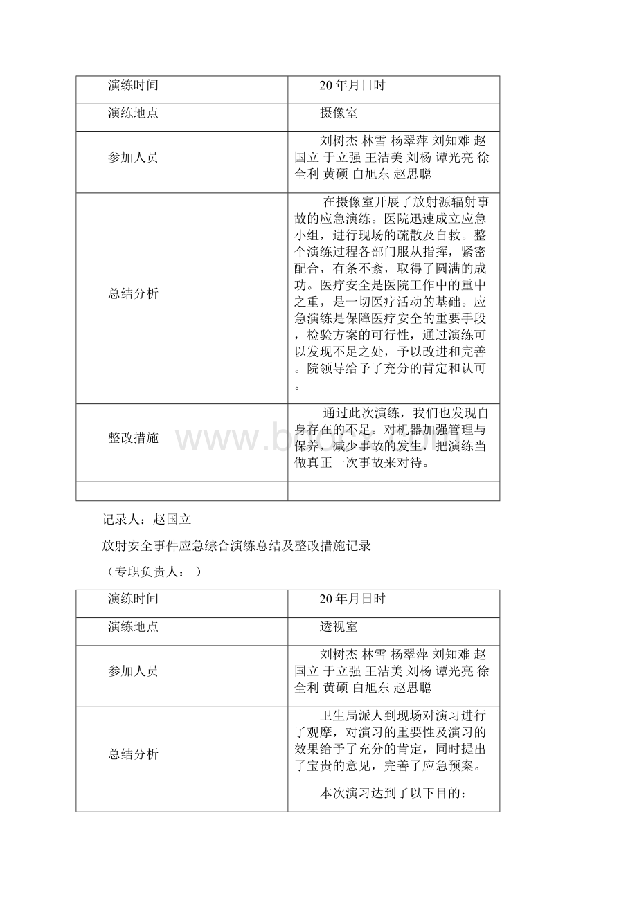 放射安全事项应急综合演练总结和整改措施记录文本完成.docx_第2页