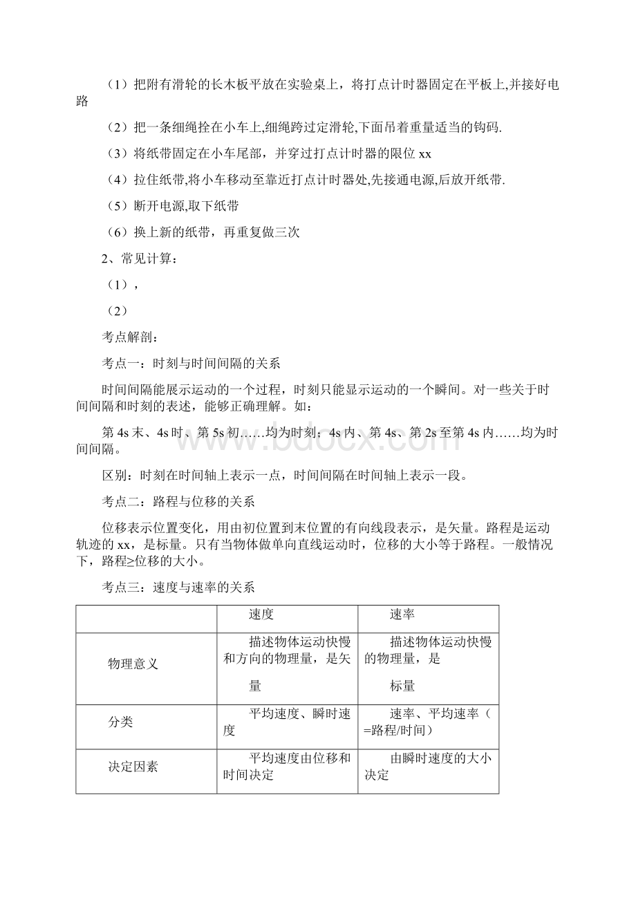 第一章运动的描述知识点归纳专题总结典型例题分析Word格式文档下载.docx_第3页