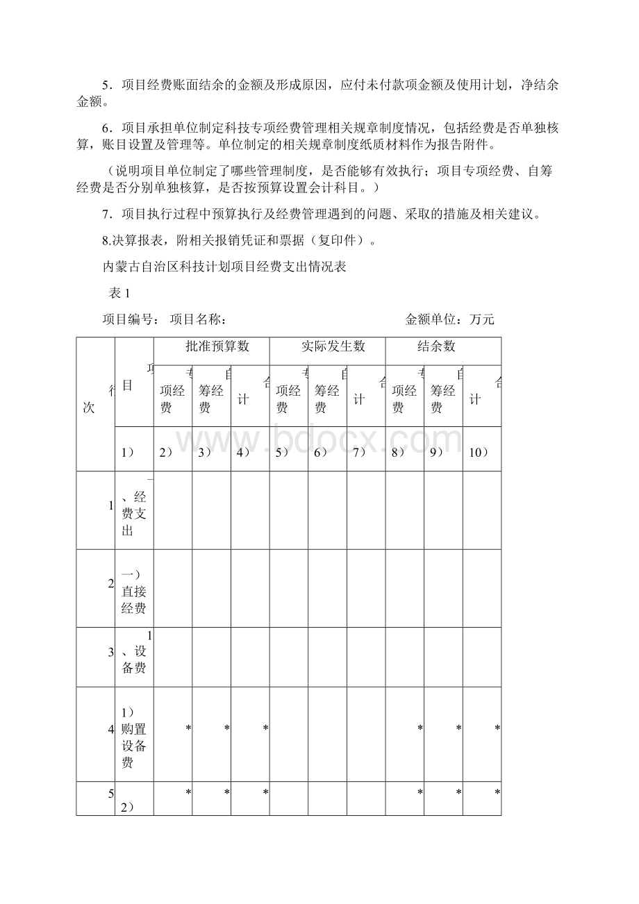 内蒙古自治区科技计划项目财务验收决算报告文档格式.docx_第3页