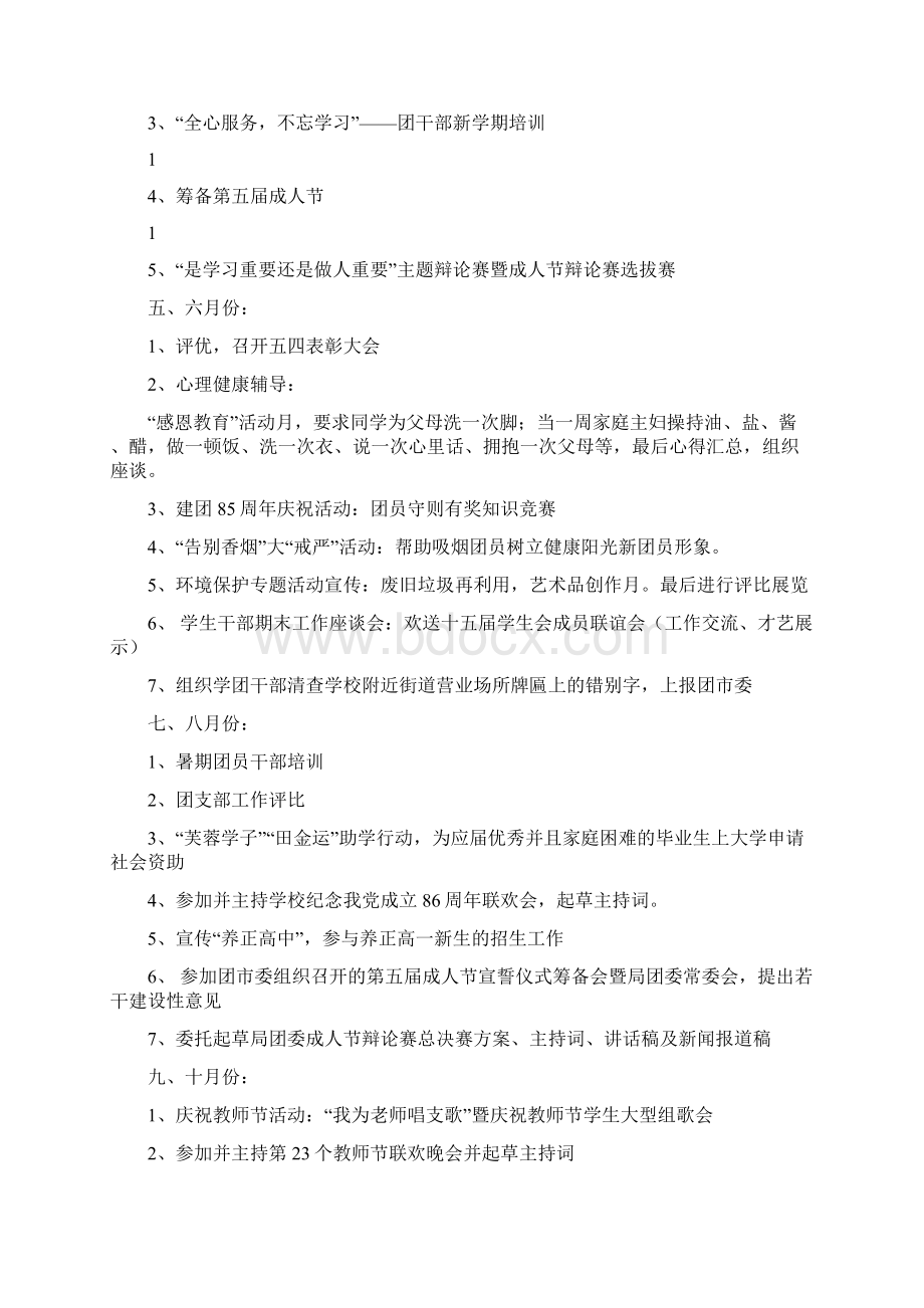 共青团工作的述职报告.docx_第2页