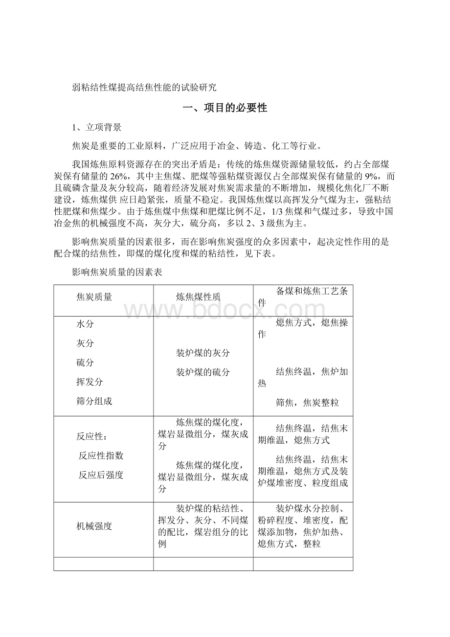 818弱粘结性煤提高结焦性能的试验研究Word文档下载推荐.docx_第2页