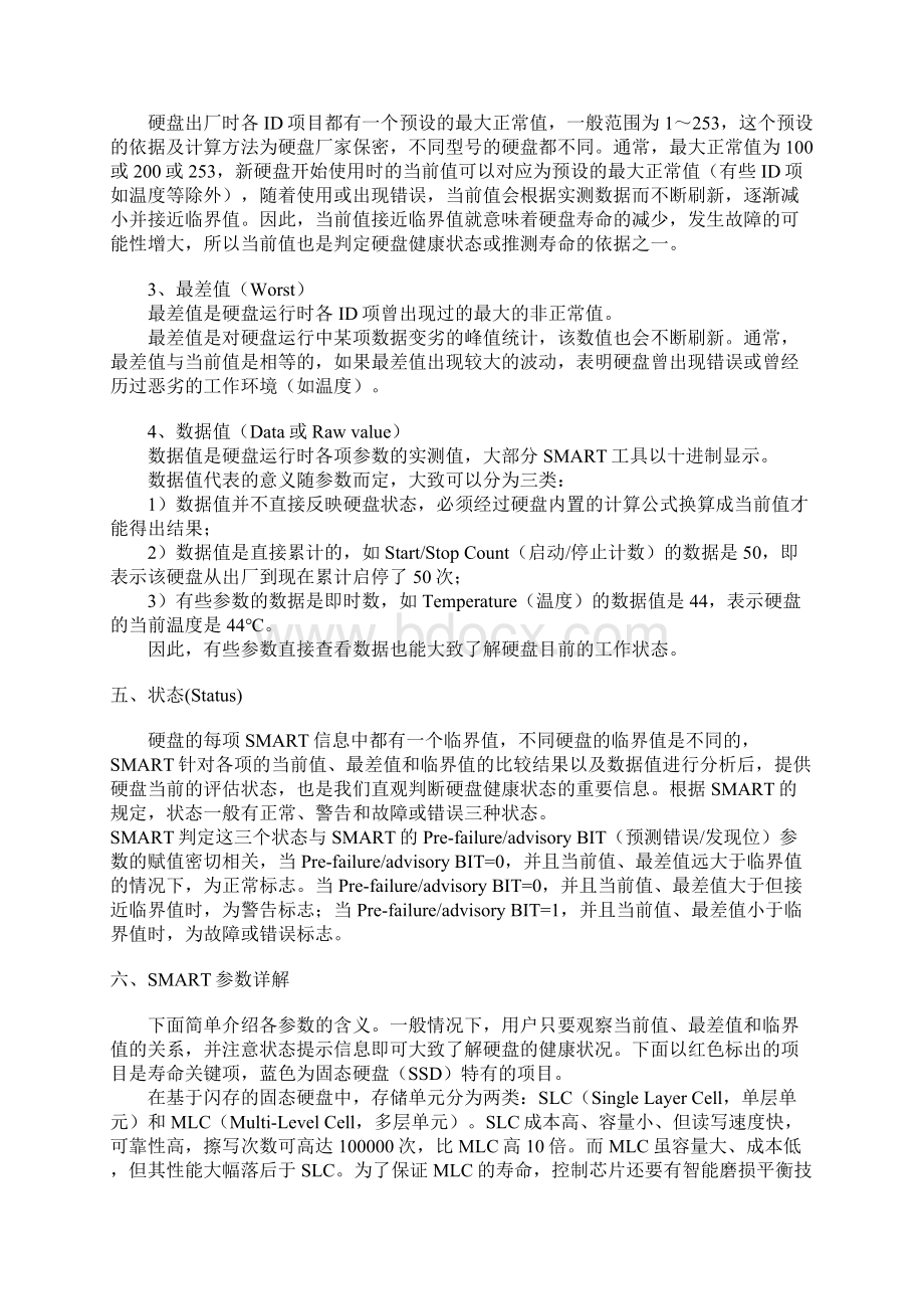 硬盘黄色警告对照查询 硬盘检测参数详解特选内容Word文件下载.docx_第3页