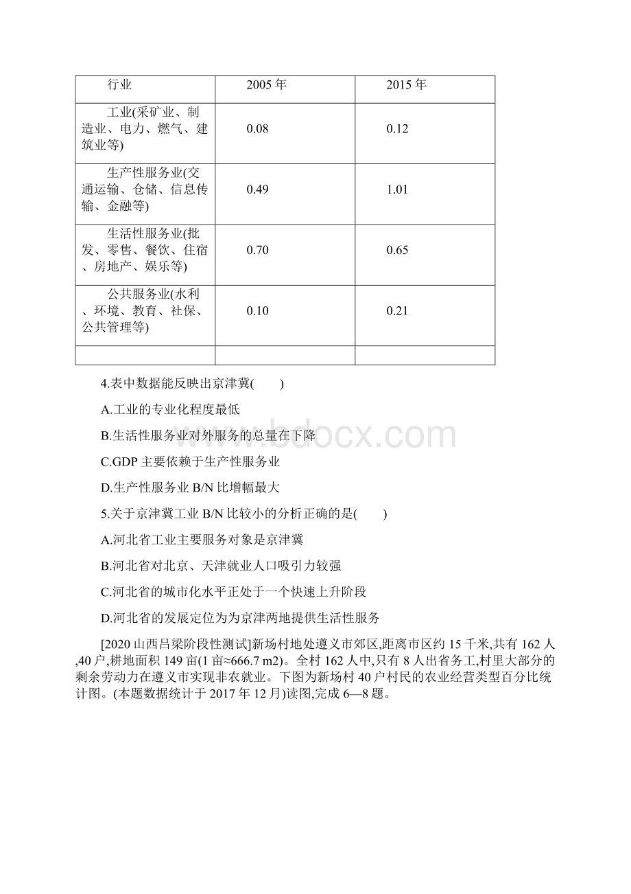 届高考地理训练第十七单元 区域经济发展.docx_第2页