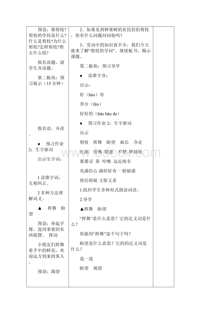 三年级语文下册《剪枝的学问》教学设计3 苏教版Word下载.docx_第2页