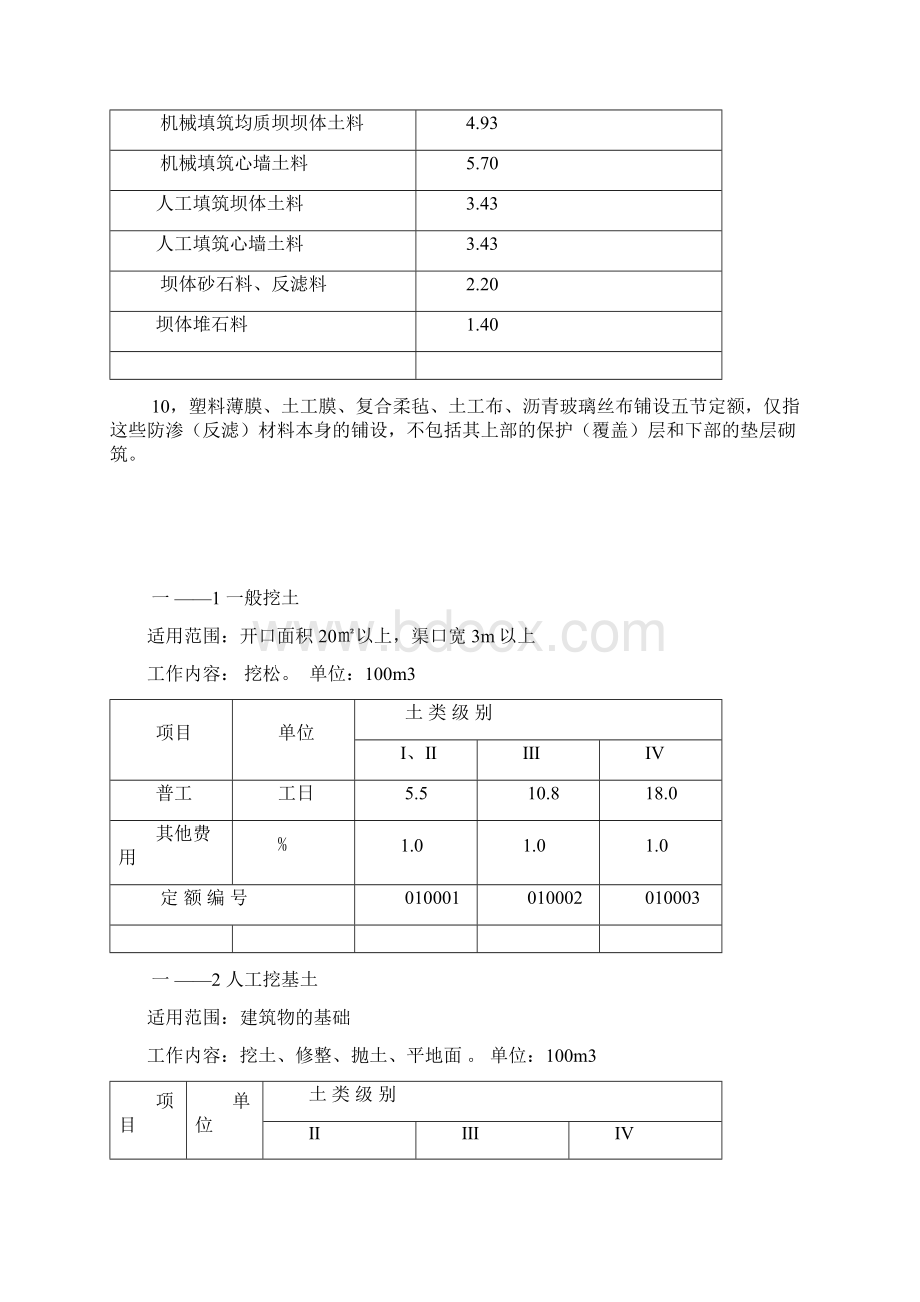 陕西省水利水电工程定额第一章Word文档下载推荐.docx_第2页