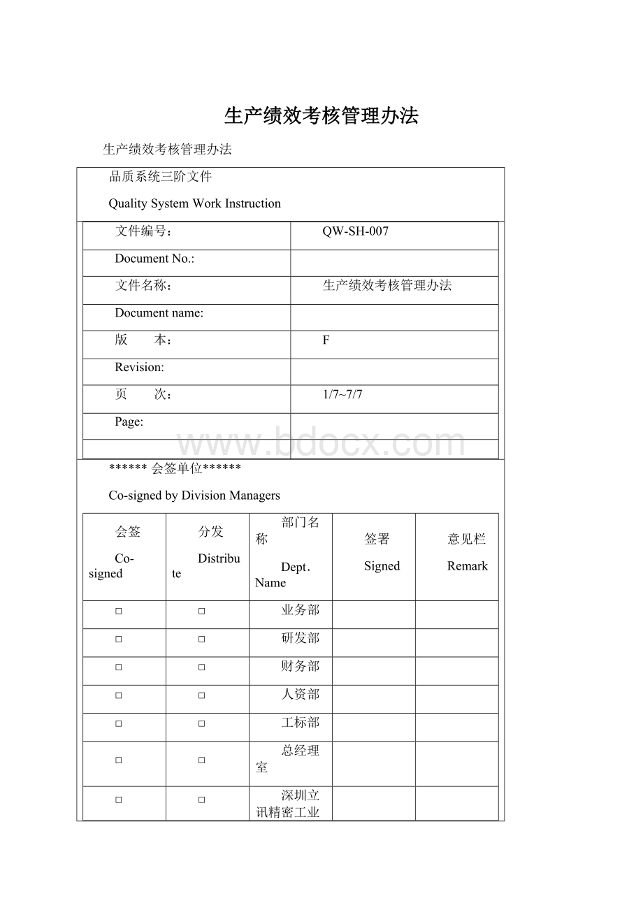 生产绩效考核管理办法文档格式.docx_第1页