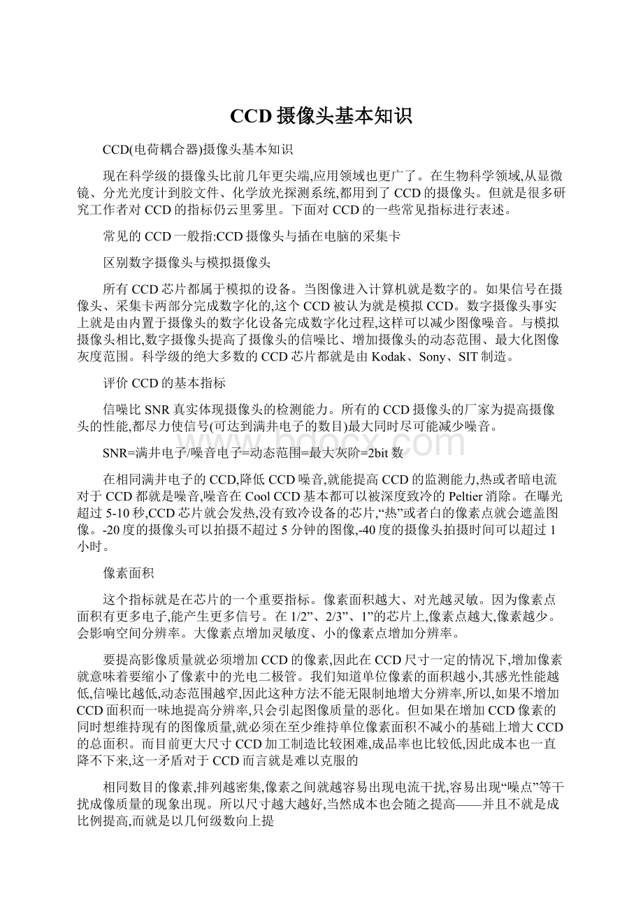 CCD摄像头基本知识Word格式文档下载.docx_第1页