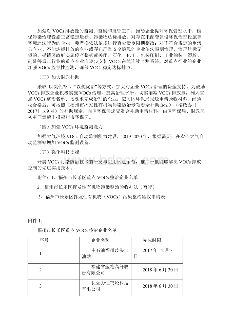 福州长乐区挥发性有机物污染整治工作方案.docx_第3页