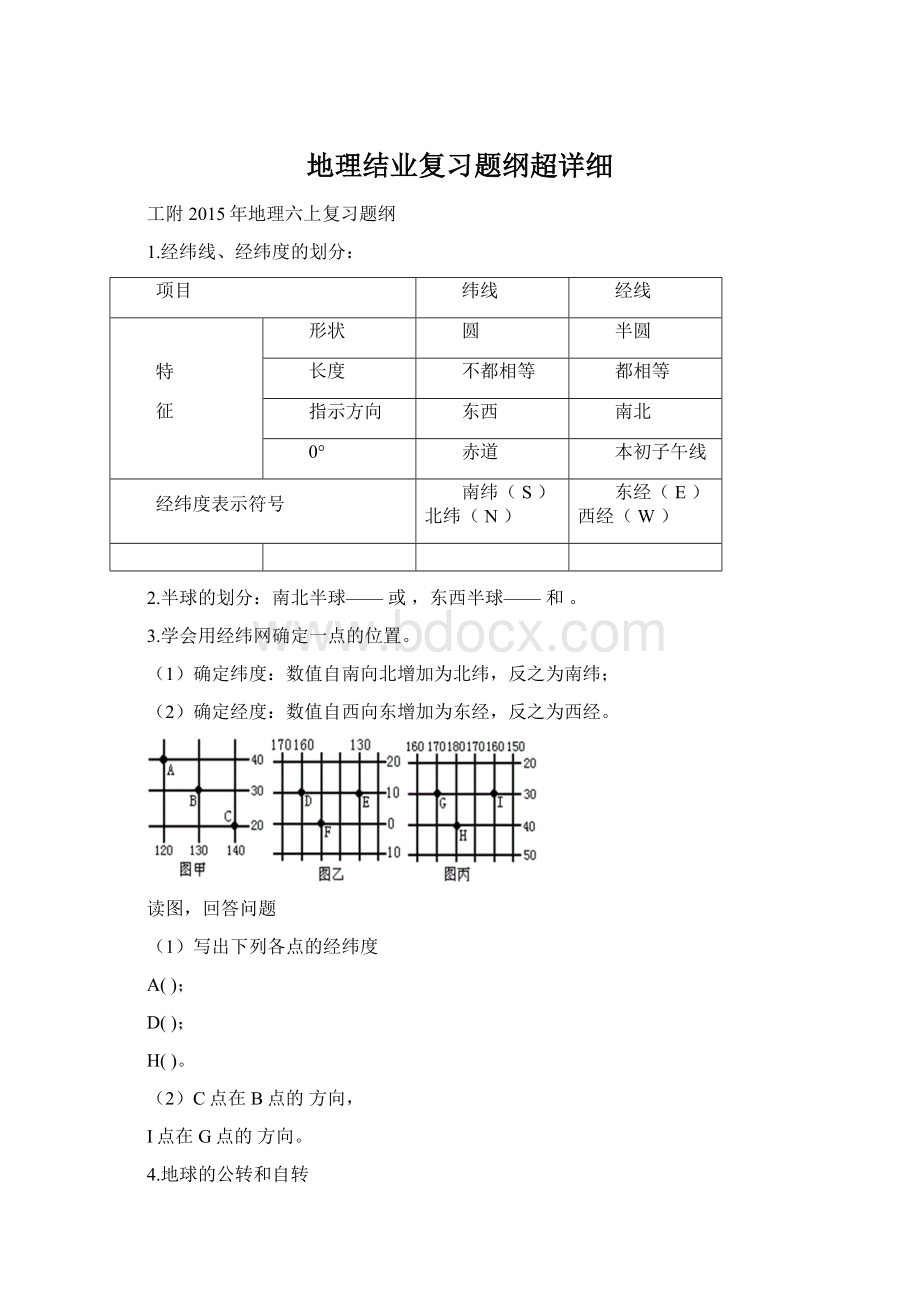 地理结业复习题纲超详细.docx_第1页