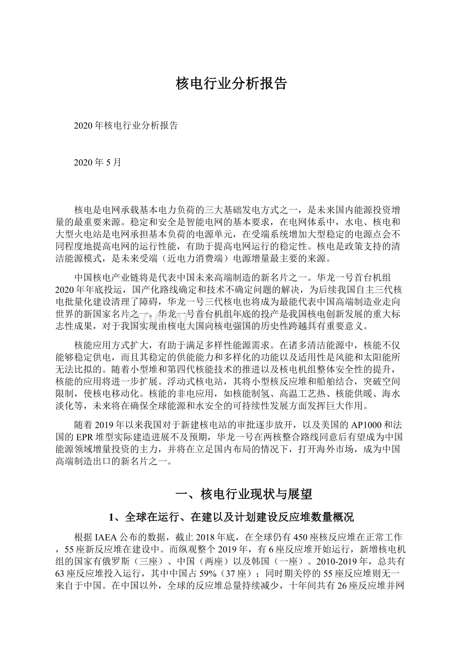 核电行业分析报告.docx_第1页