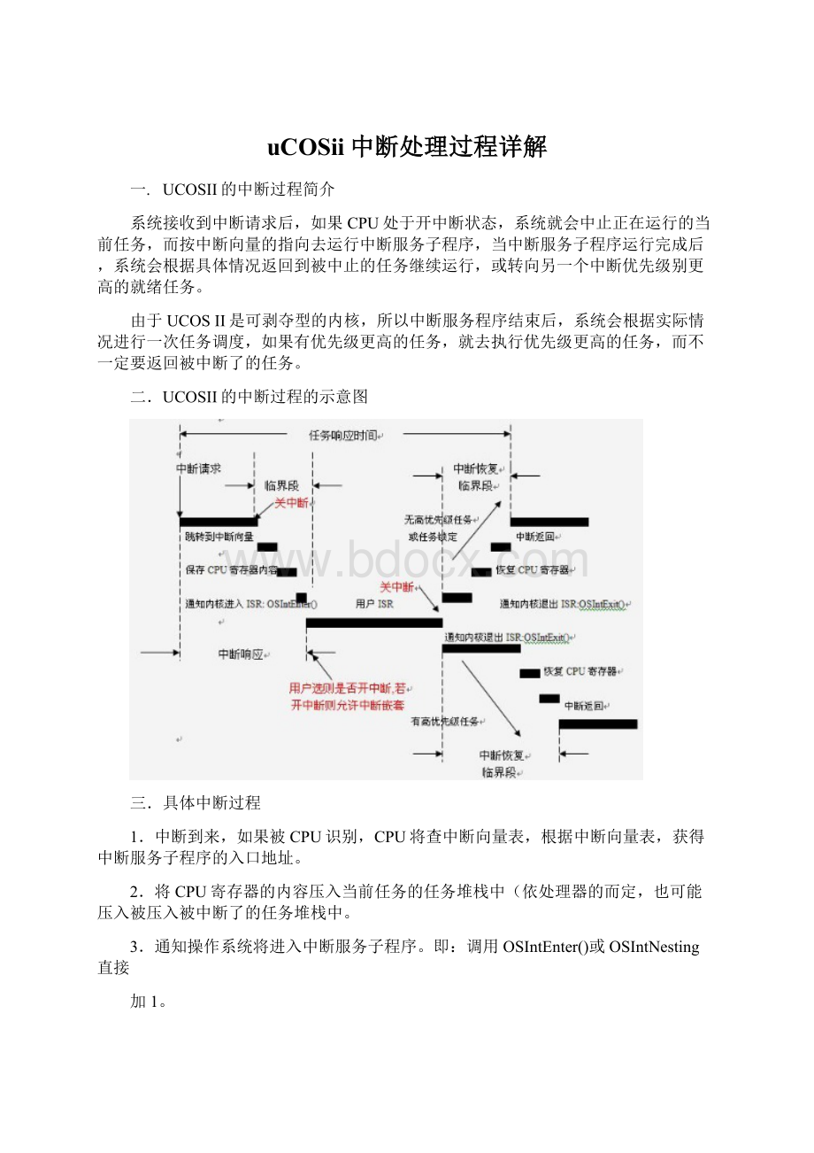 uCOSii中断处理过程详解Word下载.docx