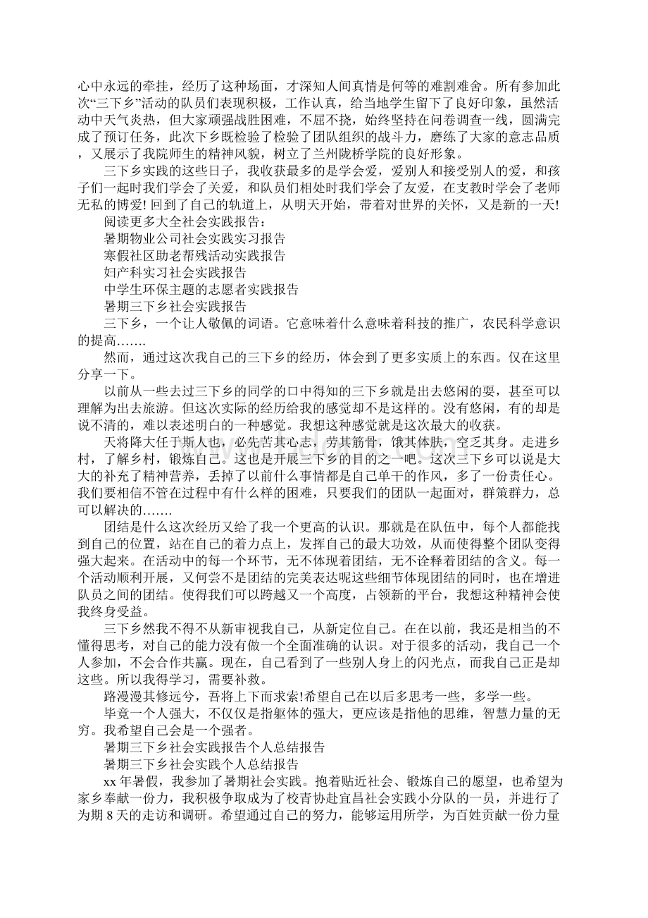 暑期三下乡社会实践报告4篇Word下载.docx_第2页