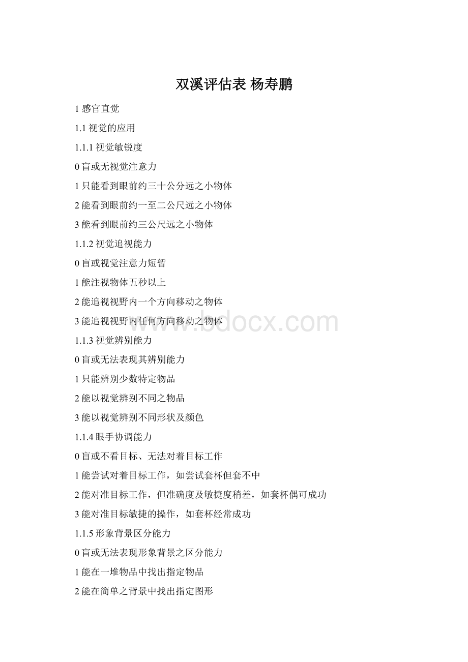 双溪评估表杨寿鹏Word下载.docx