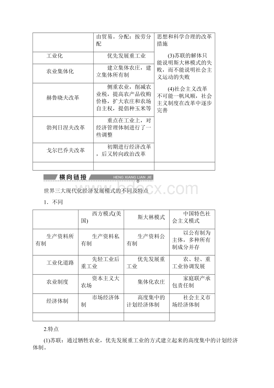 届高三历史一轮复习专题十20世纪世界经济体制的调整专题整合提升新人教版.docx_第3页