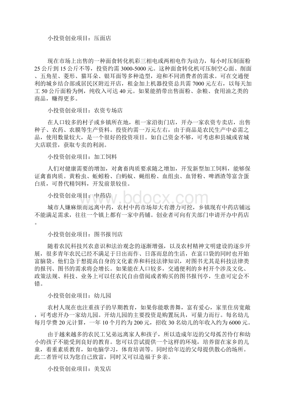 41个炙手可热的小投资创业项目创业项目创业1docWord格式文档下载.docx_第3页