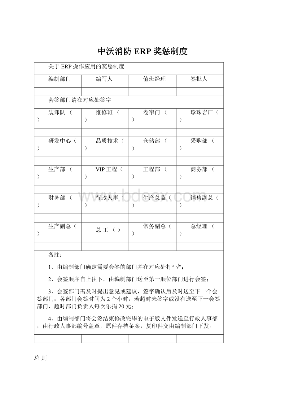 中沃消防ERP奖惩制度.docx_第1页