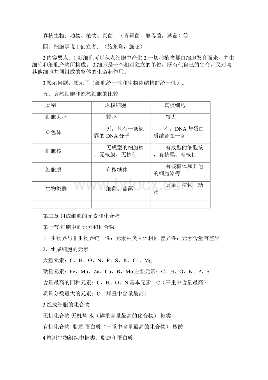 高中生物必修一知识点总结.docx_第2页