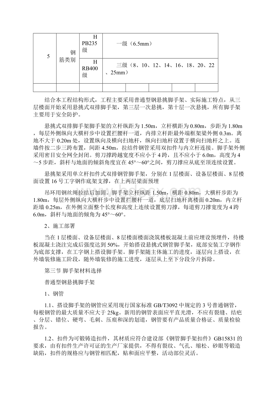 外架工字钢悬挑方案稻谷书店.docx_第3页