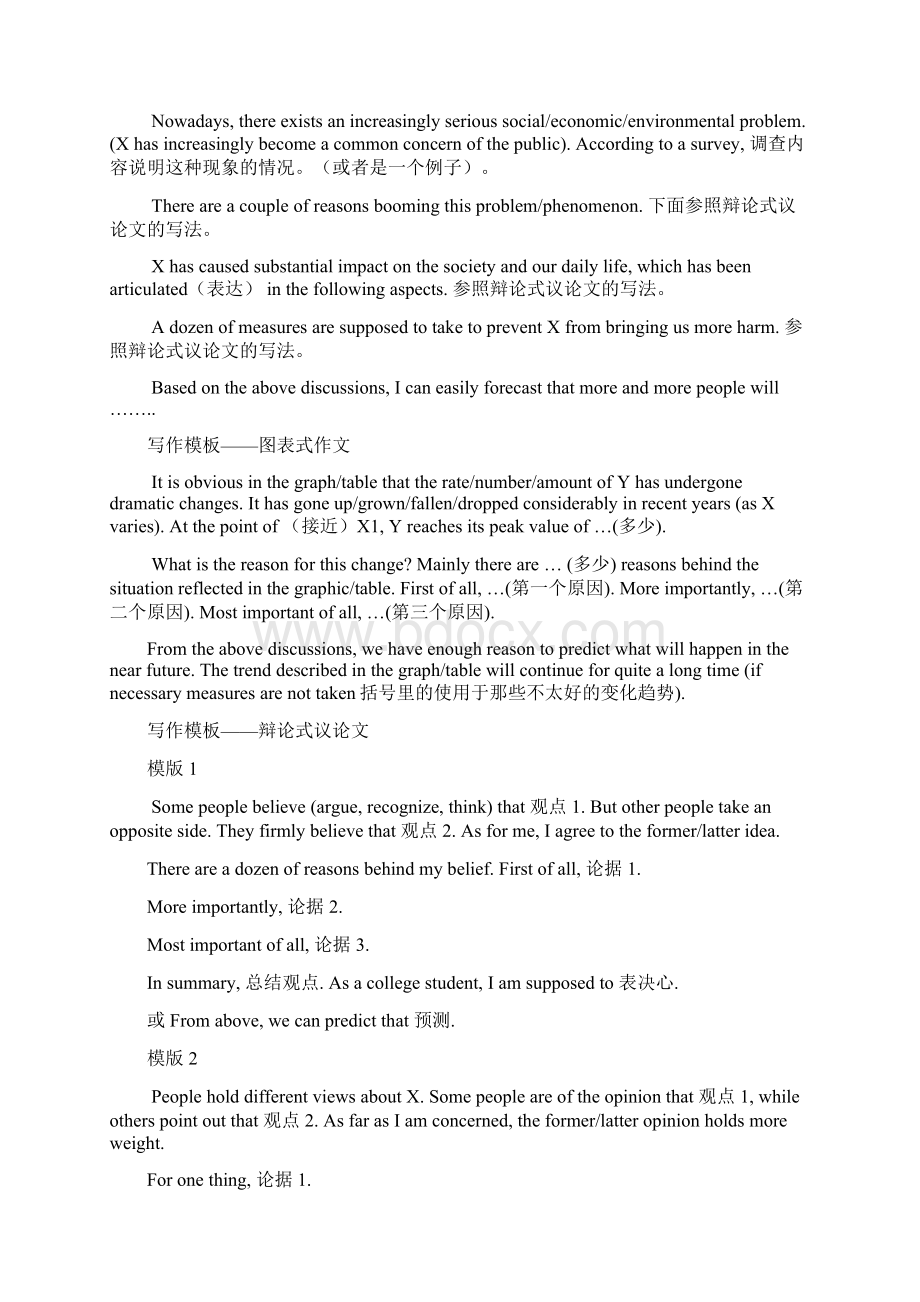 四级作文万能模板Word格式.docx_第2页