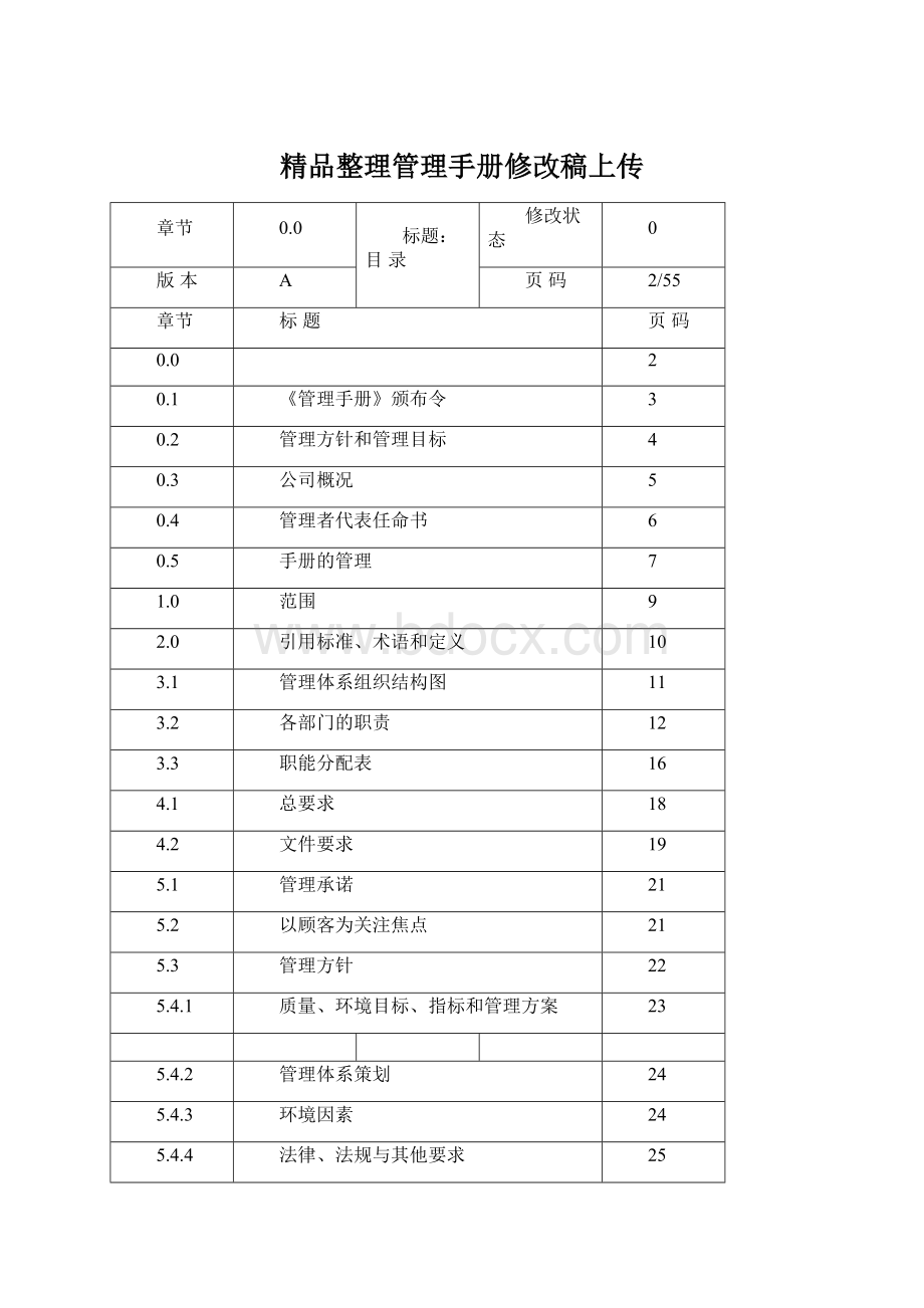 精品整理管理手册修改稿上传Word文档格式.docx