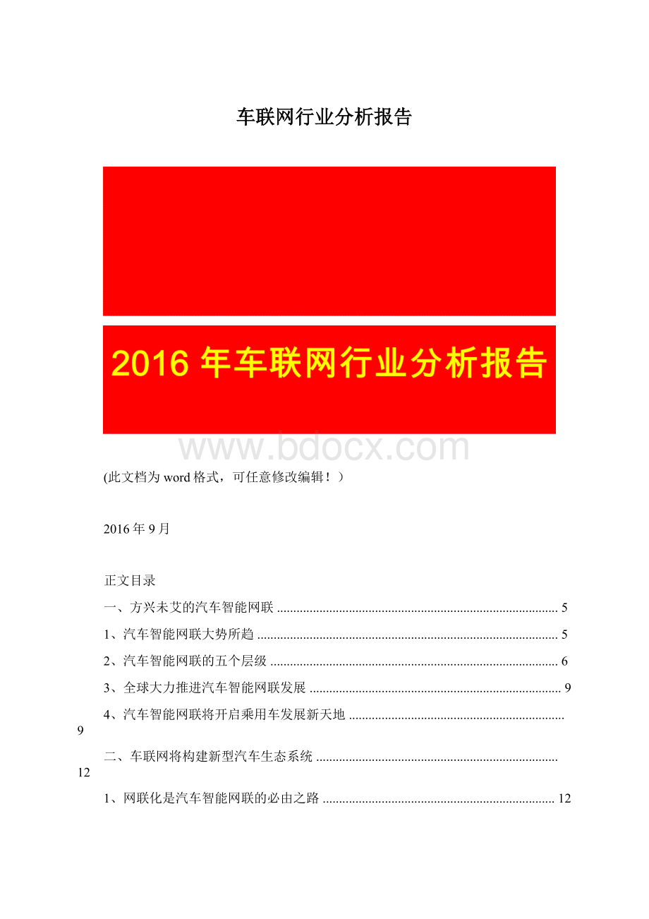 车联网行业分析报告.docx_第1页