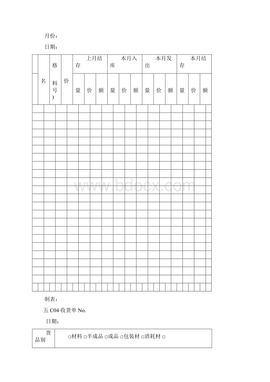 企业仓库管理表格Word文档下载推荐.docx_第2页