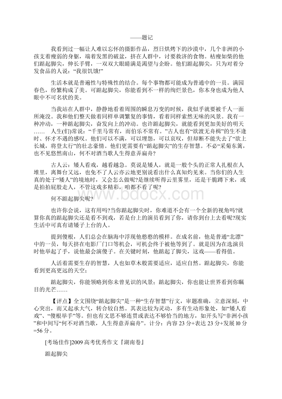 最新高考满分作文精选汇总Word文档格式.docx_第3页