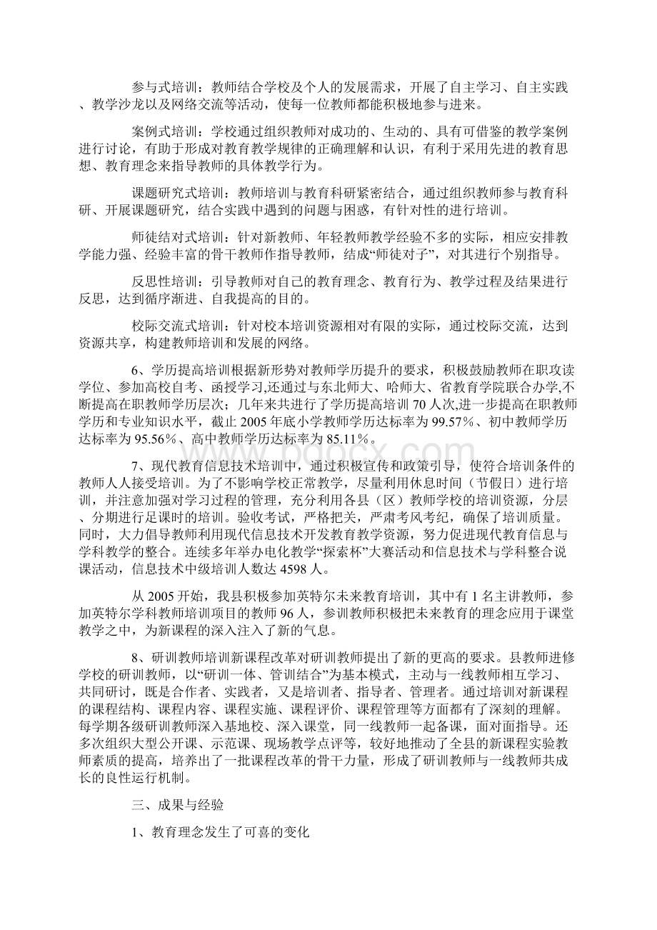 宾县教师培训工作总结Word下载.docx_第3页