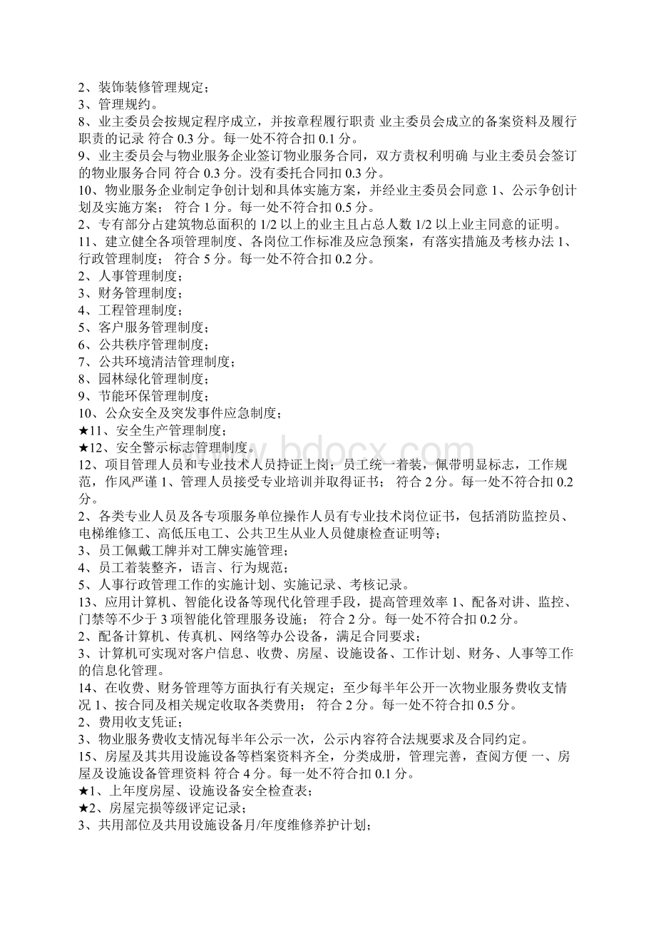 北京市物业管理示范项目考评标准及评分细则.docx_第2页