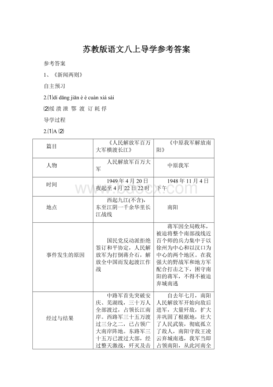 苏教版语文八上导学参考答案文档格式.docx_第1页