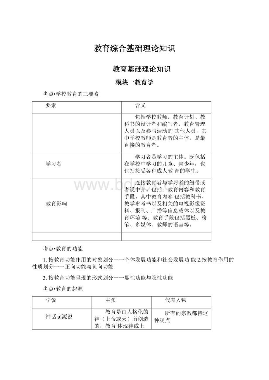 教育综合基础理论知识Word格式文档下载.docx_第1页